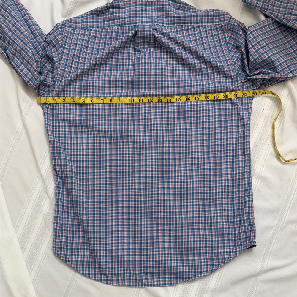 Polo Ralph Lauren Long Sleeve Blue and Pink‎ Plaid Shirt - Picture 6 of 8